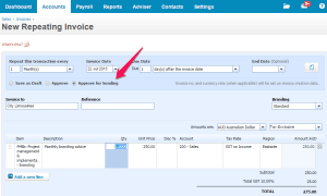 Repeating invoice