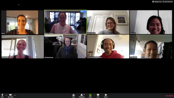 Zoom meeting Bean Ninjas