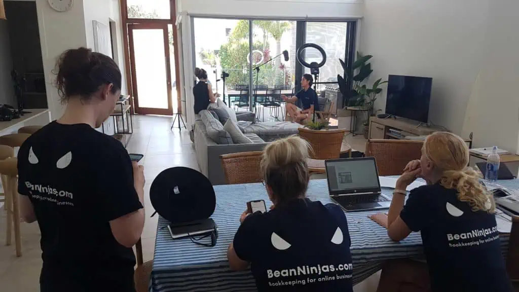 Filming Bean Ninjas