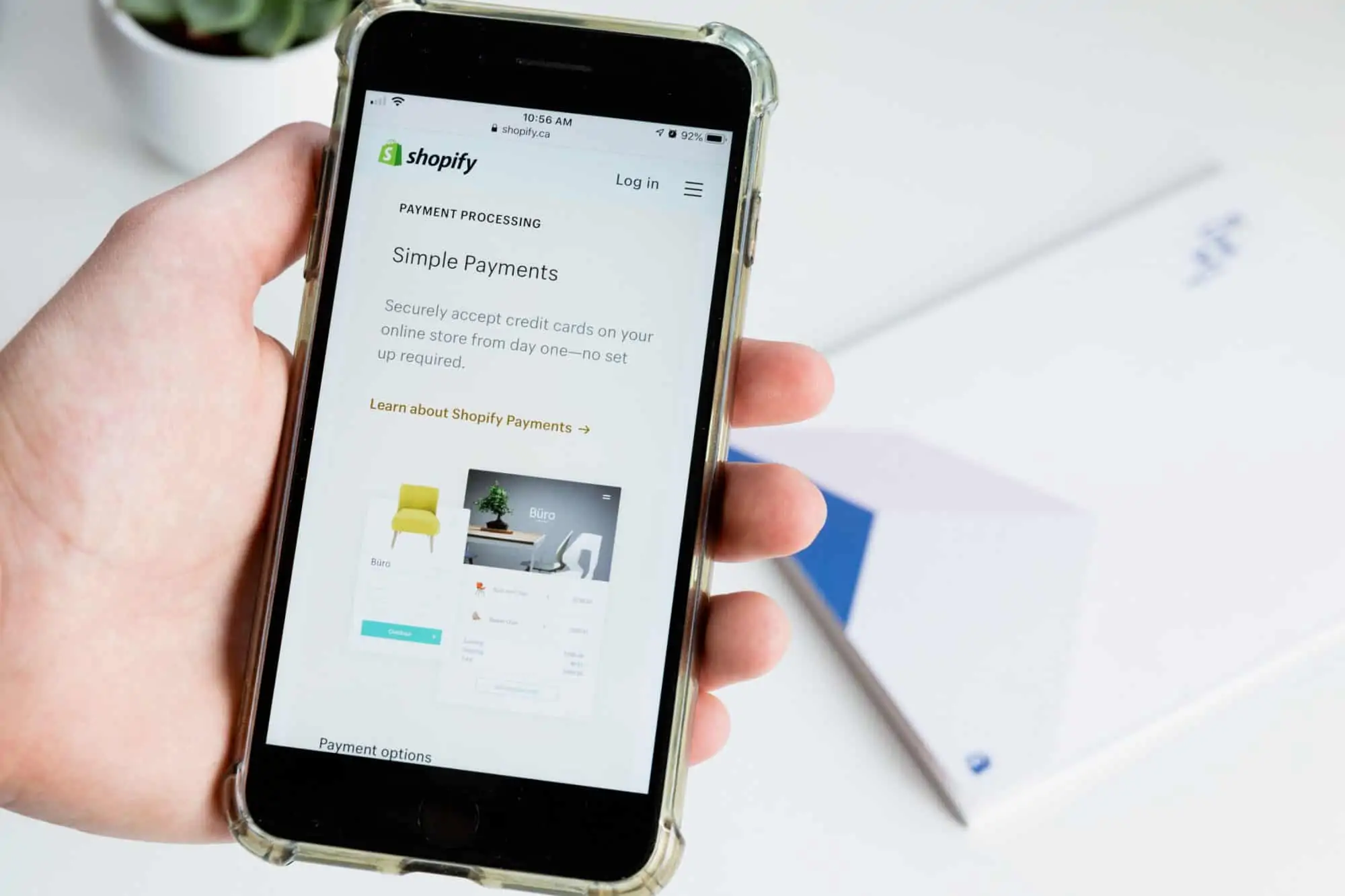 new order on the Shopify mobile app