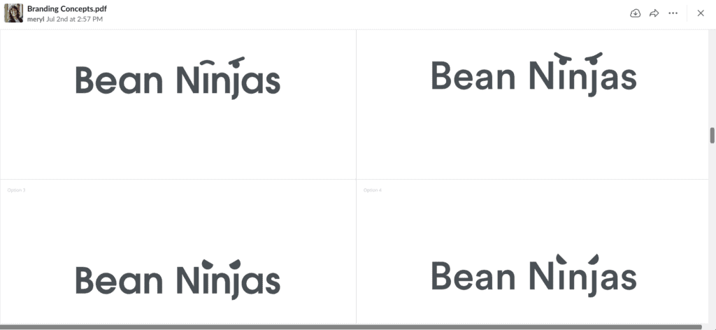 Bean Ninjas logos