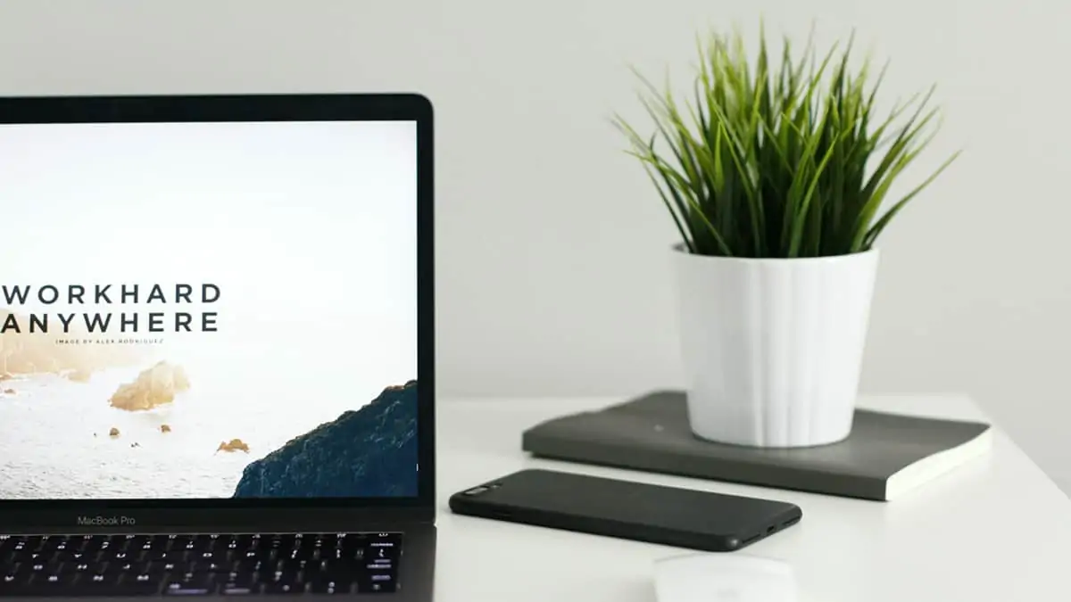 computer on desk